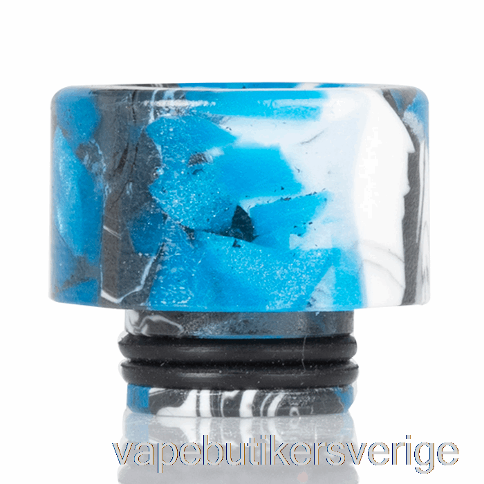 Vape Sverige 510 Widebore Harts Droppspets Blå / Svart / Vit